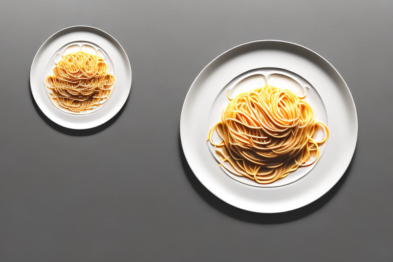 Two plates of spaghetti