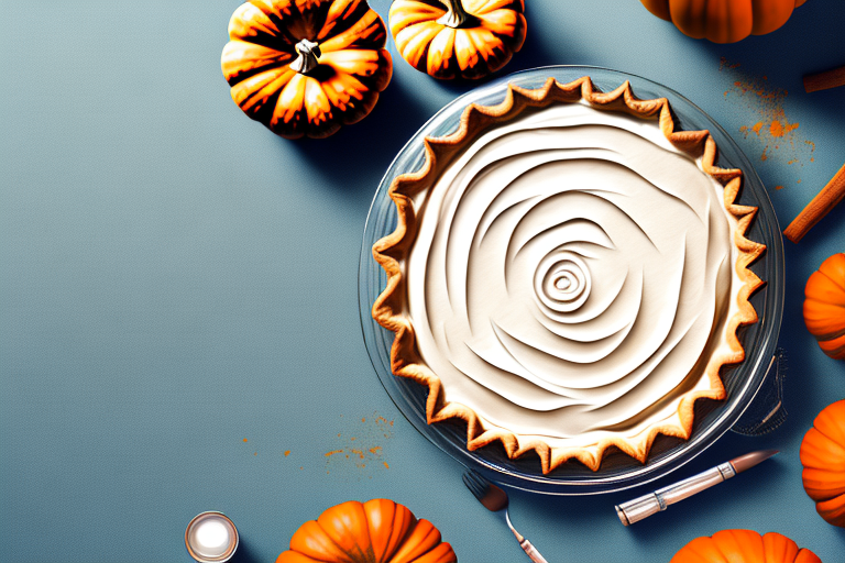 A traditional pumpkin pie with a 1930s-style crust