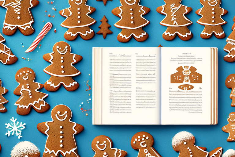 A vintage gingerbread cookie recipe book with modernized ingredients and decorations
