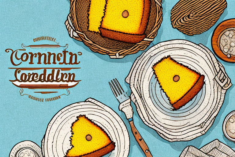 A basket of cornbread with a rustic