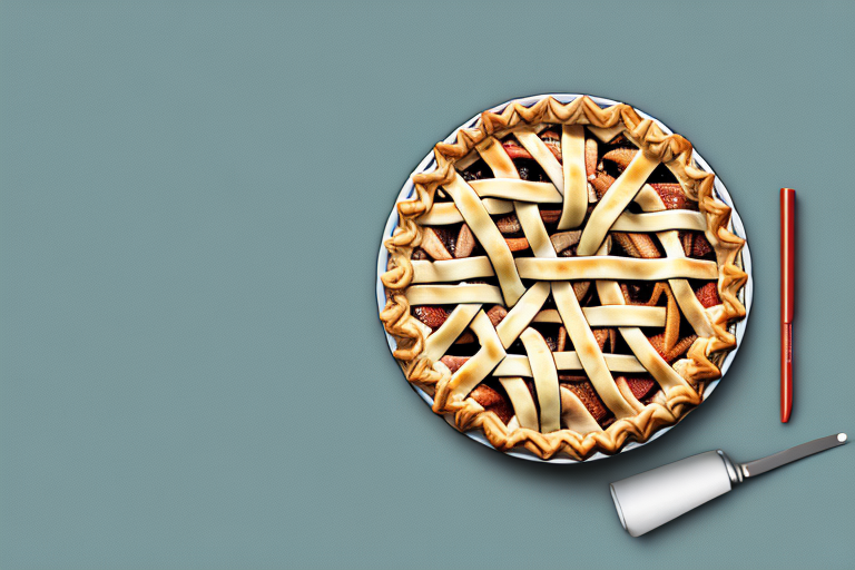 An apple pie with a midwestern-style lattice crust