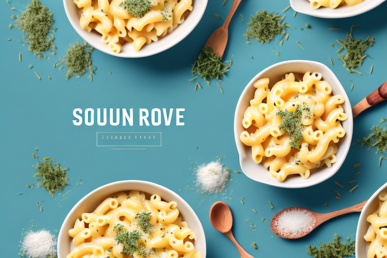 A bowl of macaroni and cheese with a southern twist
