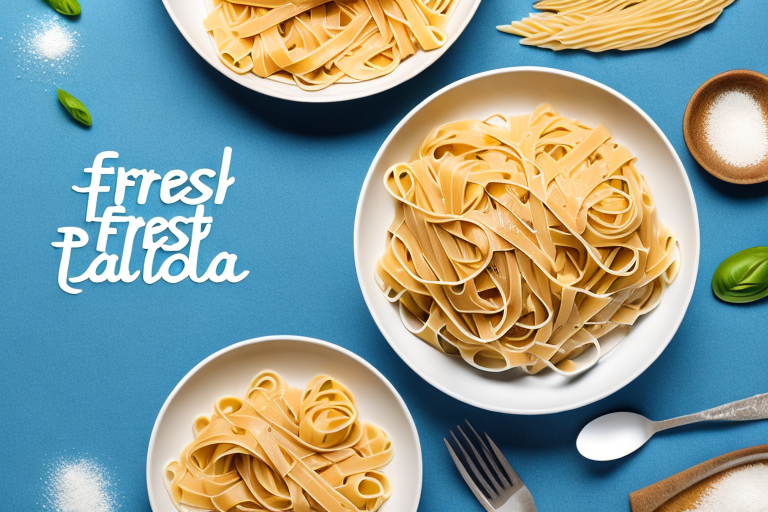 A bowl of freshly-made italian pasta