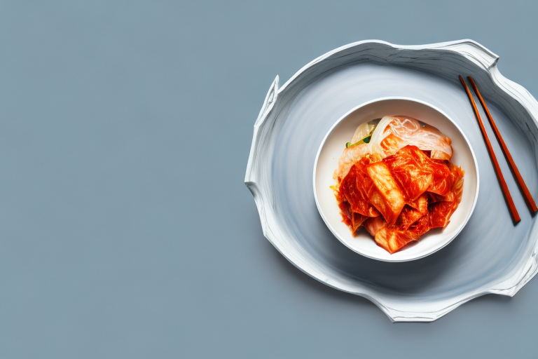 A bowl of freshly made kimchi