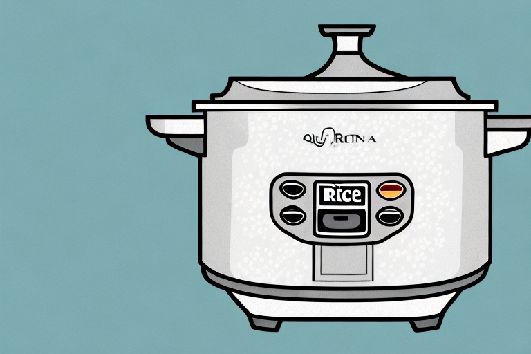 A rice cooker with quinoa cooking inside