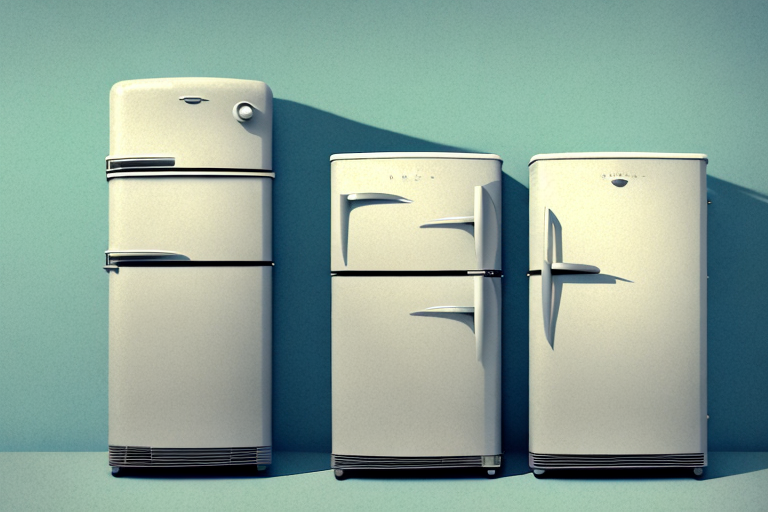 A vintage refrigerator with a modern twist