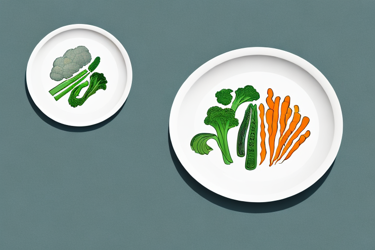 Two plates of vegetables