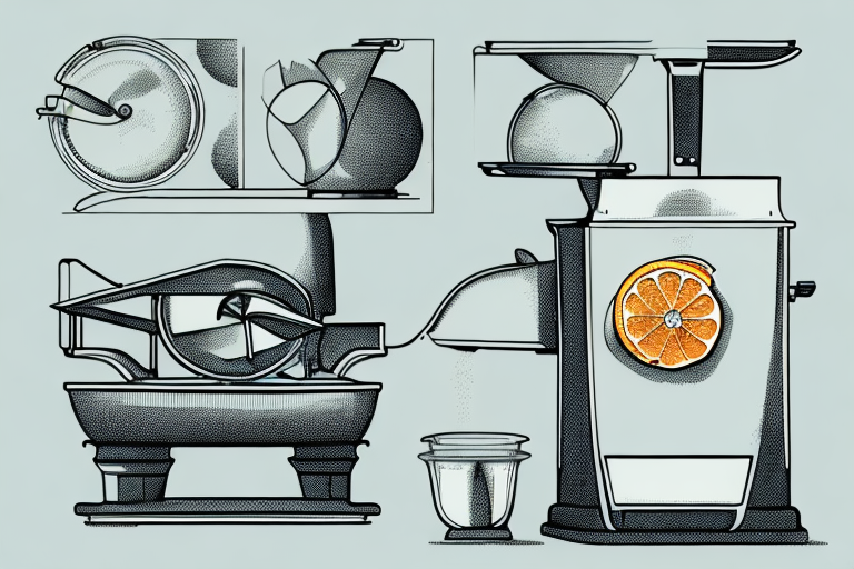 An old-fashioned citrus juicer being restored