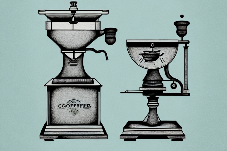 An old-fashioned coffee grinder being restored