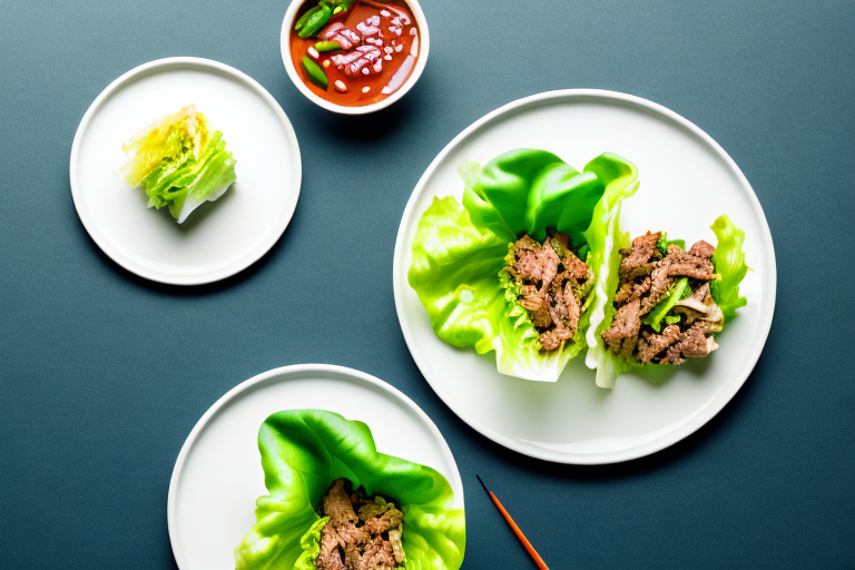 A plate of lettuce wraps