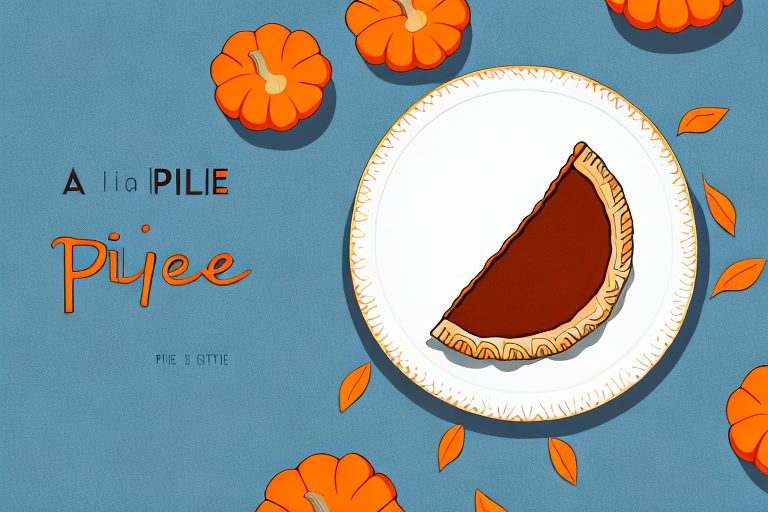 A pie plate with a pumpkin pie in it