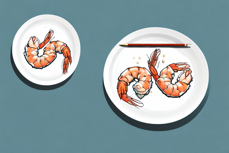 Two plates of shrimp