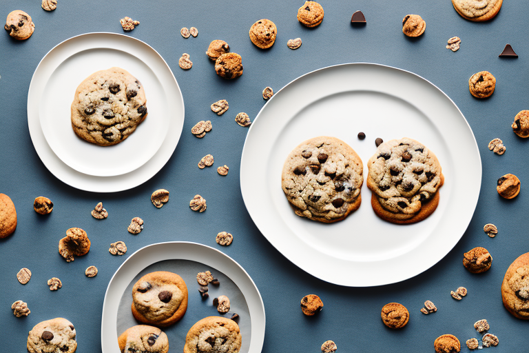 Two plates of cookies